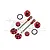 GPM Aluminium Front Shock Rebuild Kit - Red SLA087F/KITA-R