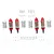 GPM Aluminium Shock Absorber Set 4Pcs - Red RUS47580FR-R-GD-BEBK