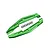 Two green anodized aluminium GPM Racing nerf bars with a set of eight small black mounting screws on a white background.