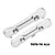 Two silver GPM Racing aluminium rear lower suspension mounts for RC cars, labeled RF and RR, on a white background.