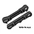 Two black GPM Racing aluminium suspension mounts labeled RF and RR on a white background.