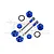 GPM Aluminium Front Shock Rebuild Kit - Blue SLA087F/KITA-B