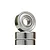 A close-up studio shot of two stacked metal shielded ball bearings against a white background.