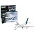 Revell 1/288 scale Airbus A380-800 model kit box and a fully assembled, painted model aircraft on a white background.