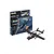 Revell 1/48 scale Cessna O-2A Skymaster plastic model kit box and a fully assembled black model aircraft on a white background.