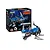 Revell CyberBeasts HydroFang 1/35 scale model kit box and the assembled blue and grey robotic creature toy on a white background.