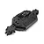 A black plastic upper chassis component for a BlackZon RC vehicle, featuring a molded cooling fan grill and mounting points.