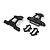 BlackZon RC car front and rear bumper set including two main bumper mounts and two smaller support brackets on a white background.