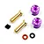 Yeah Racing Aluminium 5mm Bullet Plug Set with Grips - Purple WPT-0160PP
