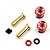 Yeah Racing Aluminium 5mm Bullet Plug Set with Grips - Red WPT-0160RD