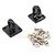 Yeah Racing Steel 1/10 Heavy Duty Four Bolt Lunette Ring Tow Hook 2Pcs - Black YA-0462BK