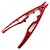 A red anodized aluminium multi-function shock plier tool by Yeah Racing, viewed from above against a white background.