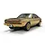 A gold-colored Scalextric 1/32 scale AMC Hornet slot car from The Man With The Golden Gun, shown on a white background.