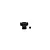 A black steel 14-tooth pinion gear with a matching grub screw isolated on a white background.