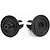 Two black metal RC differential outdrives shown from different angles against a white background.
