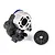 Traxxas 1/16 scale brushed transmission assembly with a separate black spur gear on a white background.