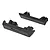Two black Pro-Line RC crawler bumpers, one front and one rear, shown from an angled perspective against a white background.