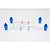 GPM Aluminium Front and Rear Magnetic Body Post Set 4Pcs - Blue SST201FRA-B