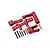 GPM Aluminium Steering Assembly - Red SB048-R