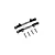 GPM Aluminium and Stainless Steel Rear Upper Adjustable Turnbuckles 2Pcs - Black LM057S-BK
