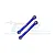 Two blue anodized aluminium GPM Racing steering link rods with silver metal ball joints, displayed against a white background with a faint watermark.