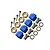 GPM Aluminium 12mm (+9mm) Wheel Hexes Set - Blue TRX4010/9MM-B