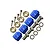 GPM Aluminium 12mm (+12mm) Wheel Hexes Set - Blue TRX4010/12MM-B