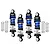 GPM Aluminium 32mm Front and 36mm Rear Complete Adjustable Shocks Set - Blue LMB3236-B-BK