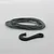 Reefs RC 1.2m (3ft) Synthetic Winch Line with Steel Hook - Black REEFS45