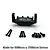 Black aluminium Reefs RC servo mount with included mounting screws on a white background.