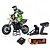 Losi Promoto-SM FXR Supermoto RC Motorcycle Electric Brushless 1WD 1/4 Scale RTR Combo - White LOS-2310