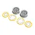 Losi 4.7/5.5" Beadlock Rims 2Pcs - Silver/Yellow LOS45036