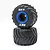 Losi 1/18 Blue Beadlock Rims on Monster Truck Tyres 2Pcs LOS41047