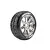 Louise 3.3" B-Rocket Tyres on Black Chrome 8 Spoke Rims 2Pcs - Glued Wheels L-T3190SBC