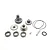 Reefs RC Metal SC V2 Gear Set including various metal gears, ball bearings, O-rings, and pins on a white background.