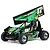 Losi 22S Sprint RC Sprint Car Electric Brushless 2WD 1/10 Scale RTR - Green LOS-1387T2