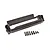 Traxxas battery expansion kit component, a grey plastic battery tray frame with a set of eight black metal screws, isolated on a white background.