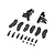 TLR Aluminium Spindle Set - Black TLR-1062