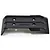 A black RPM rear skid plate for an RC vehicle, featuring a textured plastic finish and four countersunk mounting holes.