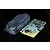 Tamiya 1/10 scale clear polycarbonate Toyota GR Supra RC car body shell with included decal sheet, window masks, and side mirror parts.