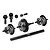 GPM Carbon Steel and Aluminium Complete Differential Set - Black TXMM3747-BK