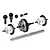 GPM Carbon Steel and Aluminium Complete Differential Set - Silver TXMM3747-S