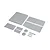 Losi Wing Panel Set - Silver LOS-1893