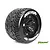 Louise 3.8" MT-Rocket Tyres on Black Rims - Glued Wheels 2Pcs L-T3217BH