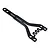 A black RC Maker fibreglass rear top deck component for RC cars, featuring a Y-shaped design with a flexible central section.