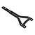 A black fibreglass RC car rear top deck component with a Y-shaped design and multiple mounting holes, isolated on a white background.