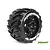 Louise 3.8" MT-Cyclone Tyres on Black Rims - Glued Wheels 2Pcs L-T3220BH