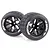 Louise 2.8" MT-Rocket Tyres on Black Rims - Glued Wheels 2Pcs L-T3201BH