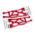 GPM Red Aluminium Front/Rear Lower Suspension Arms 2Pcs w/ Pins TXM055F/R-R