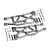GPM Grey Silver Aluminium Front/Rear Lower Suspension Arms 2Pcs w/ Pins TXM055F/R-GS